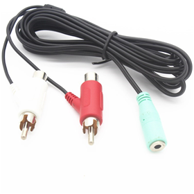 3.5母座對槍型RCA公母轉(zhuǎn)接線，耳機(jī)線，音視頻線